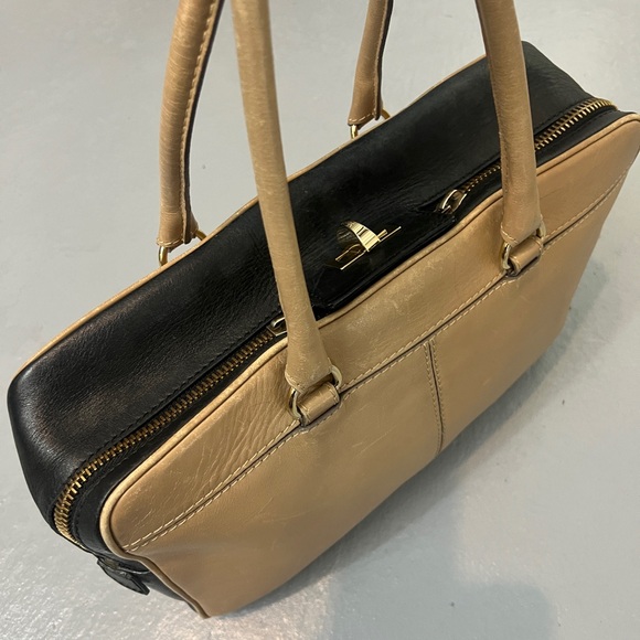 Max Mara Margaux Top Handle Leather Satchel Travel Bag